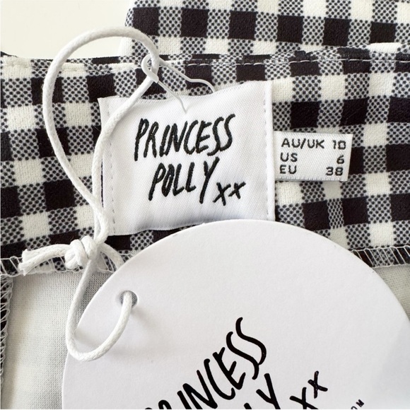 Princess Polly Iggy Gingham Pants - Size 6 - Picture 4 of 8